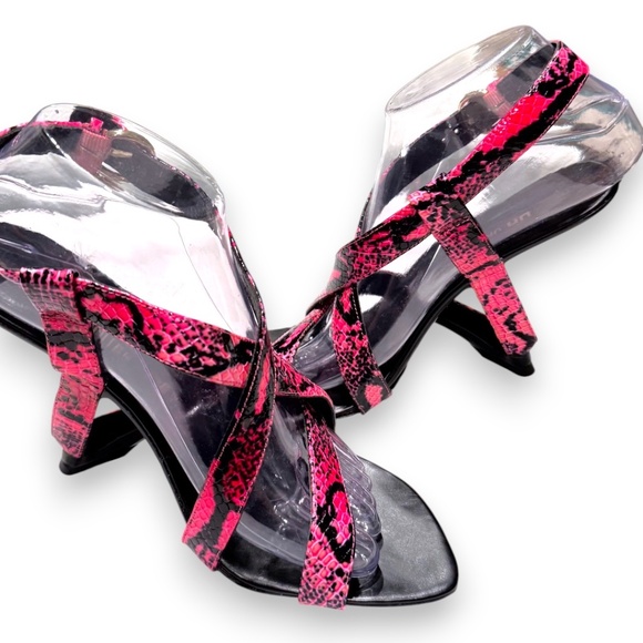 UNITED NUDE Frame Heel Sandals – Pink Snake Print – Size 39 - Picture 5 of 11